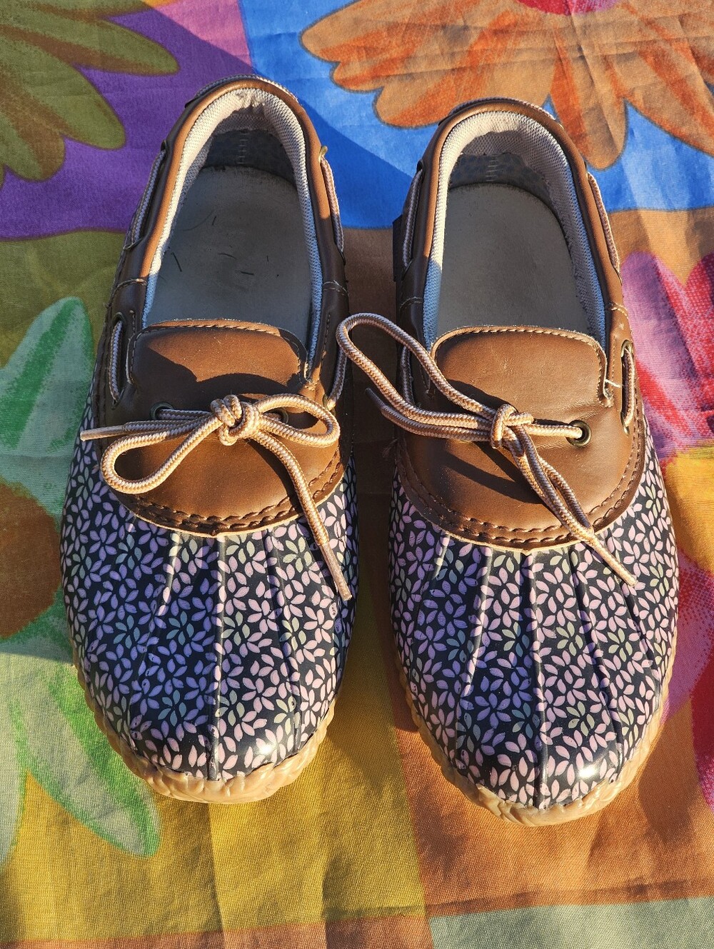JBU by Jambu Gwen Garden Ready Floral Boat Shoes Women's Size 9.5M Vegan Casual